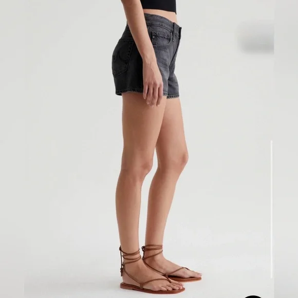 AG Adriano Goldschmied Hailey Relaxed Jean Short Black Stone 28 - Picture 6 of 11
